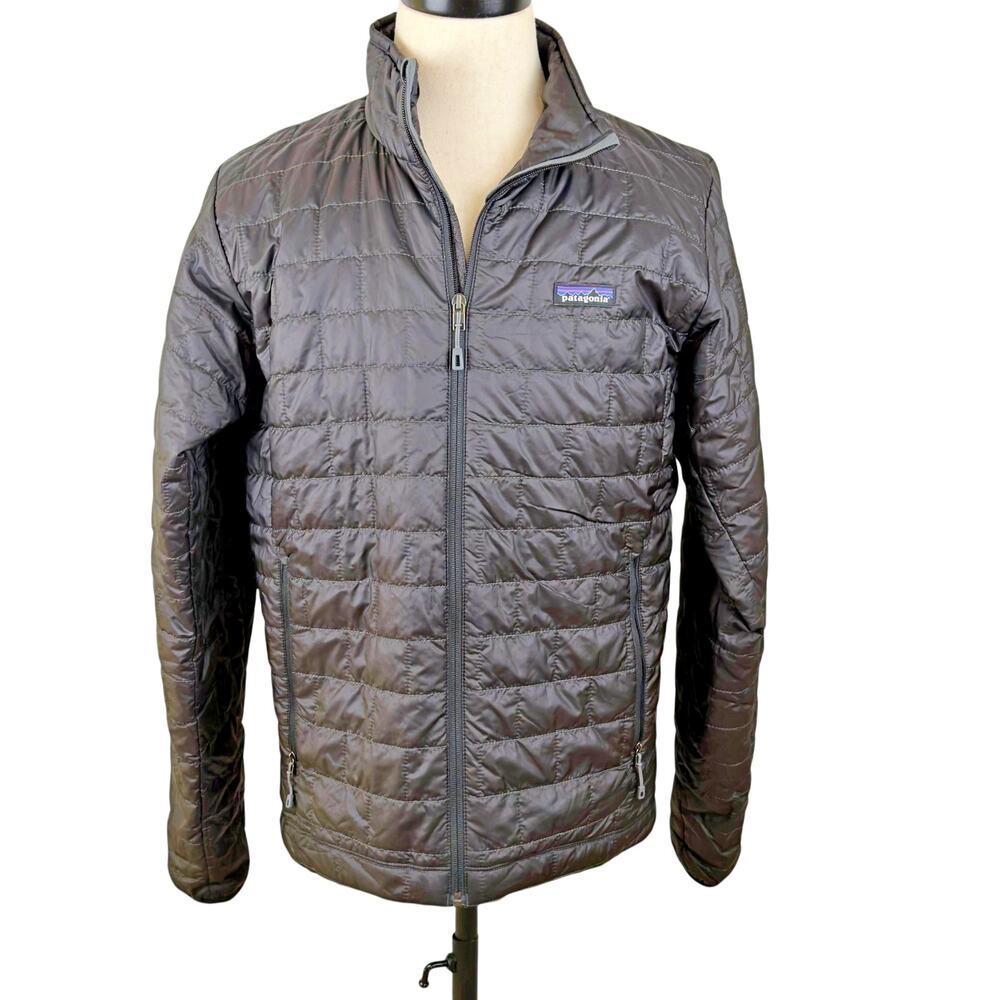 Patagonia Jacket Mens Medium Black Nano Puff PrimaLoft Insulated Puffer Gorpcore - Picture 2 of 7